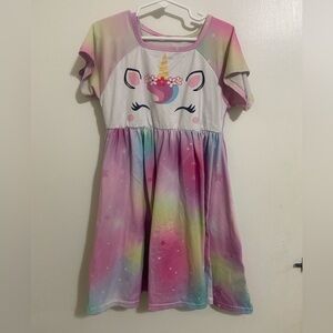 Unicorn Rainbow Dress girls size 6